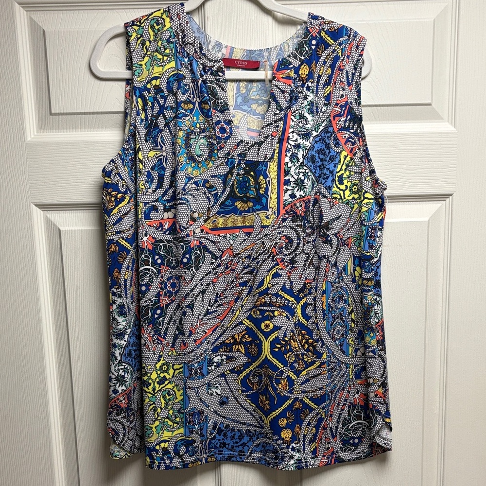 Cyrus Multicolor Paisley Tank Top